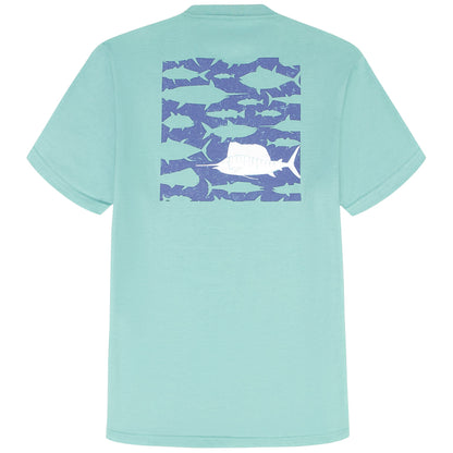 Izod BIG & TALL SALTWATER S/S GRAPHIC TEE - AGATE GREEN