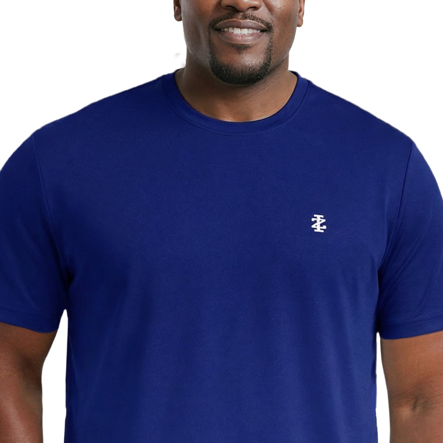 Izod BIG & TALL SALTWATER FISHING GEAR S/S GRAPHIC TEE - MEDIEVAL BLUE