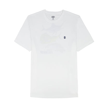 Izod BIG & TALL SALTWATER FISHING GEAR S/S GRAPHIC TEE - BRIGHT WHITE