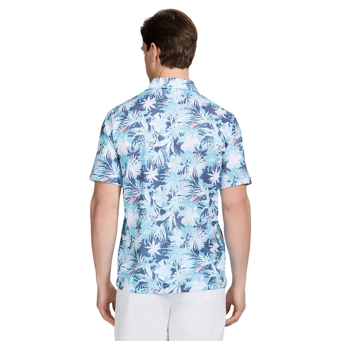 Izod SUNSHIELD PERFORMANCE S/S PRINTED POLO - AQUARIUS