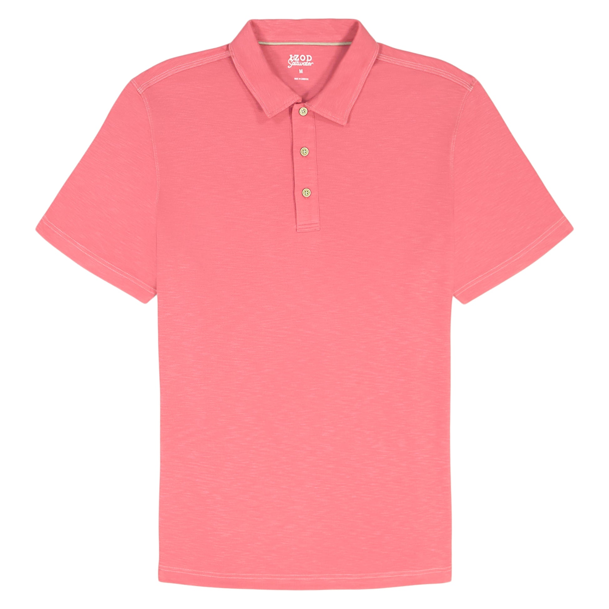 Izod DOCKSIDE S/S SLUB POLO - HOLLY BERRY