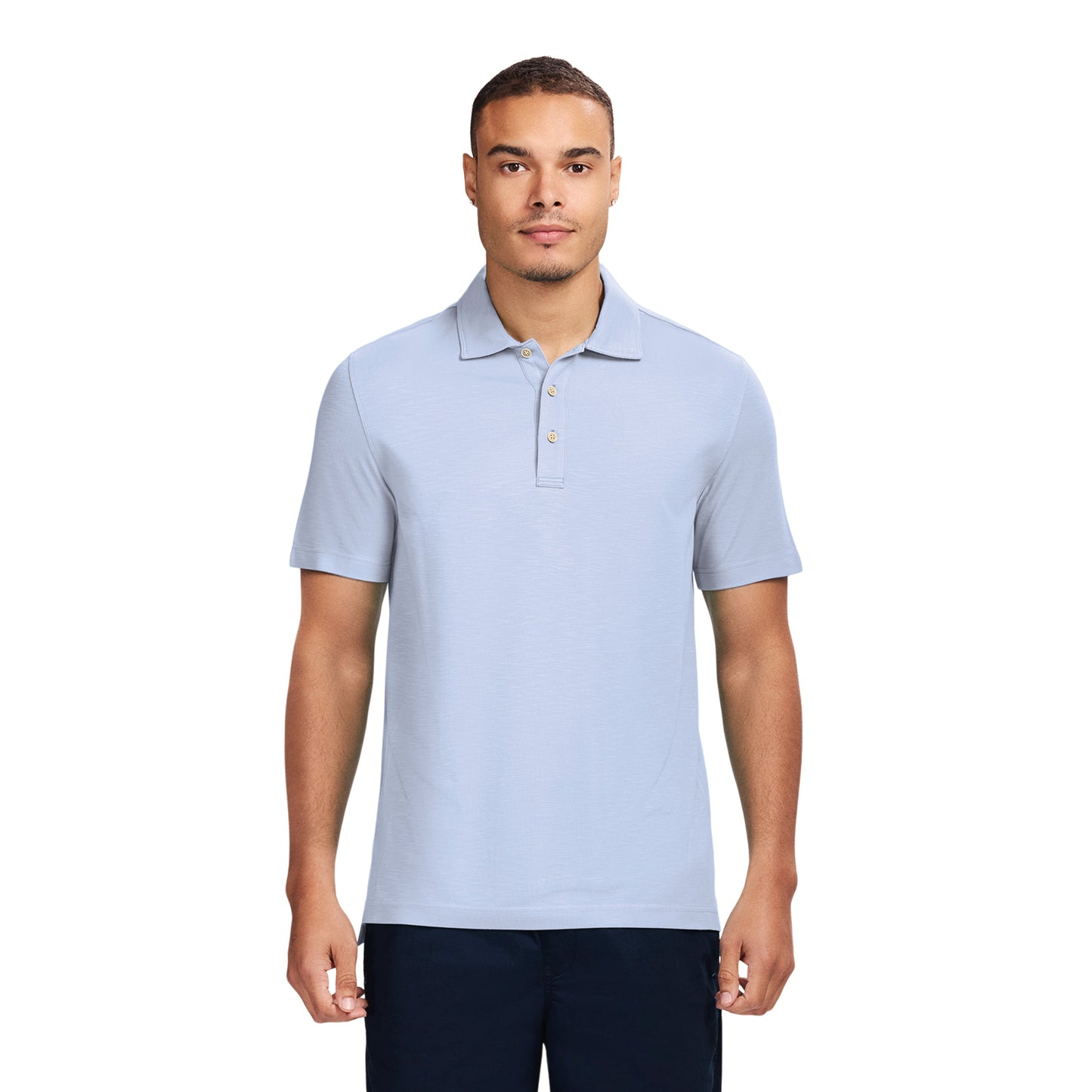 Izod DOCKSIDE S/S SLUB POLO - CHAMBRAY BLUE