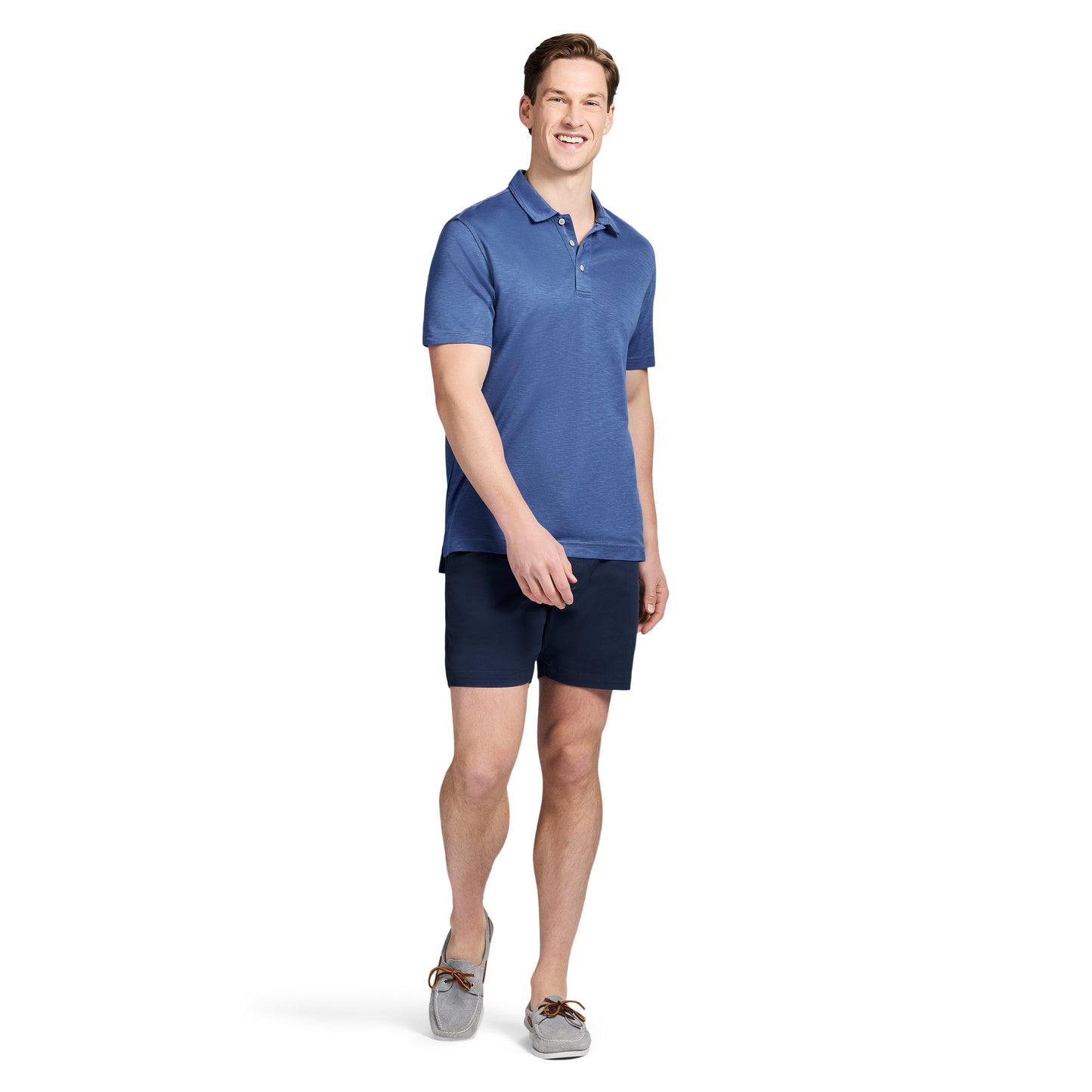 Izod DOCKSIDE S/S SLUB POLO - TRUE NAVY