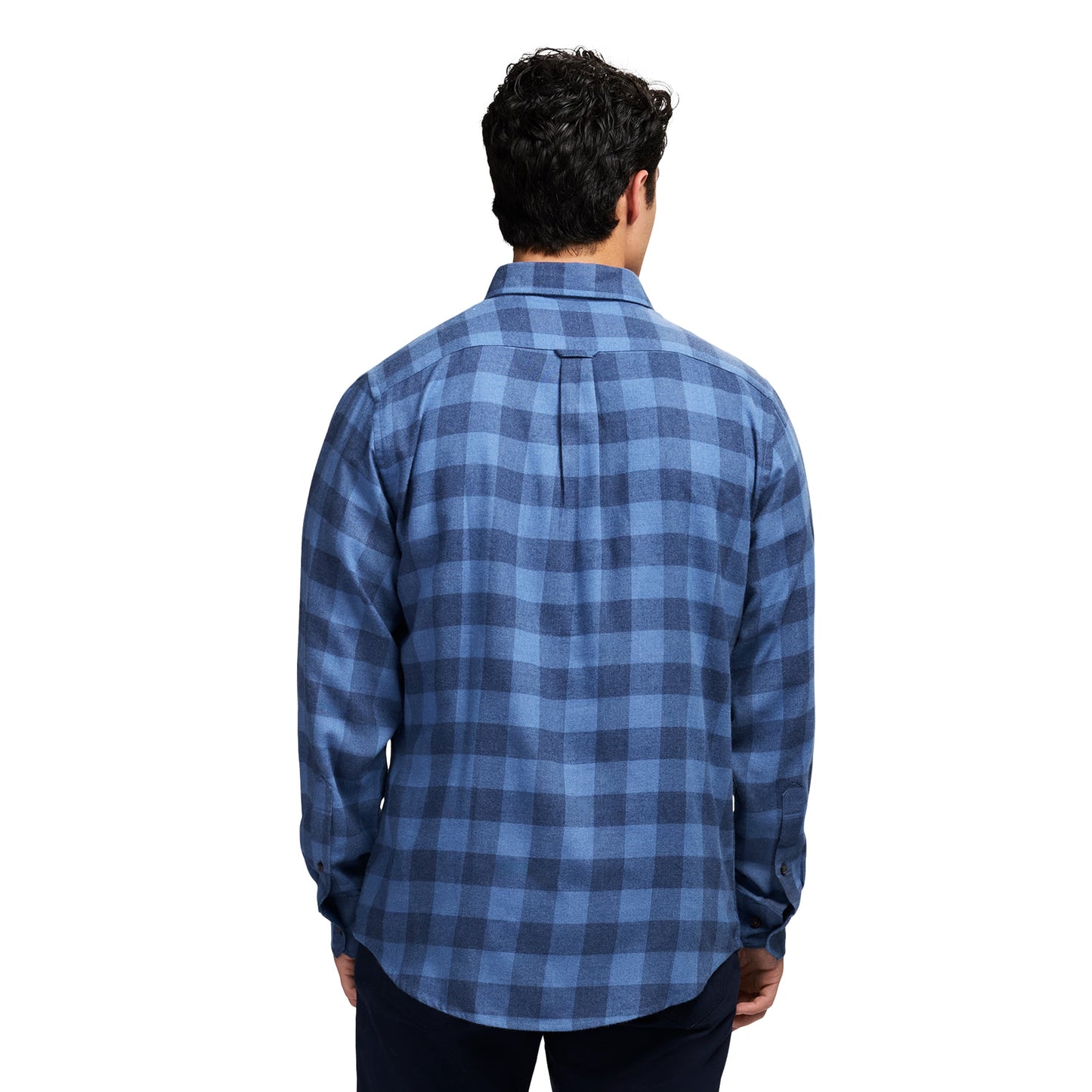 Izod Stratton Flannel Long Sleeve Button Down Shirt - Bright Cobalt