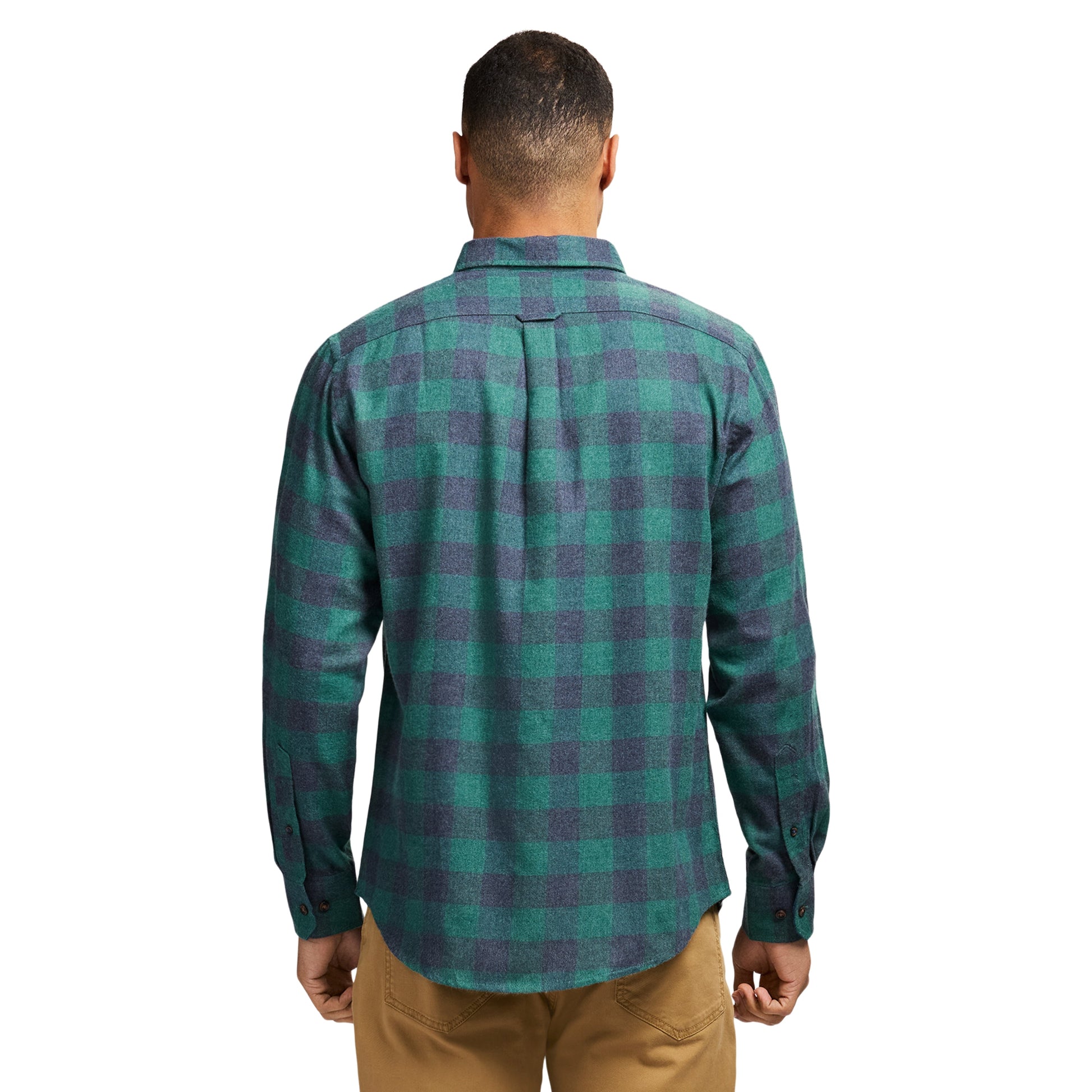 Izod Stratton Flannel Long Sleeve Button Down Shirt - Trekking Green