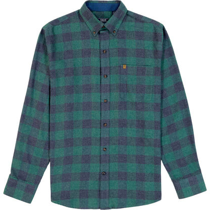 Izod Stratton Flannel Long Sleeve Button Down Shirt - Trekking Green