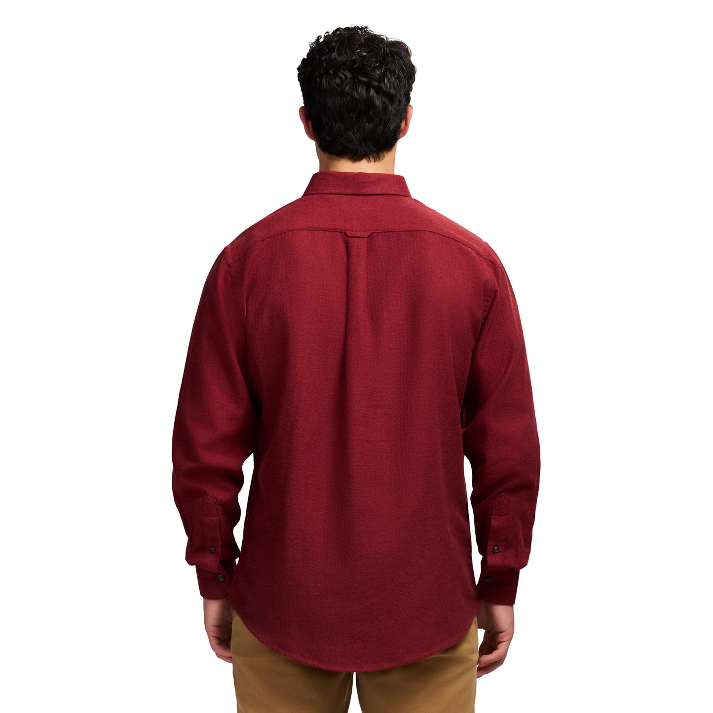 Izod Stratton Flannel Long Sleeve Button Down Shirt - Sundried Tomato