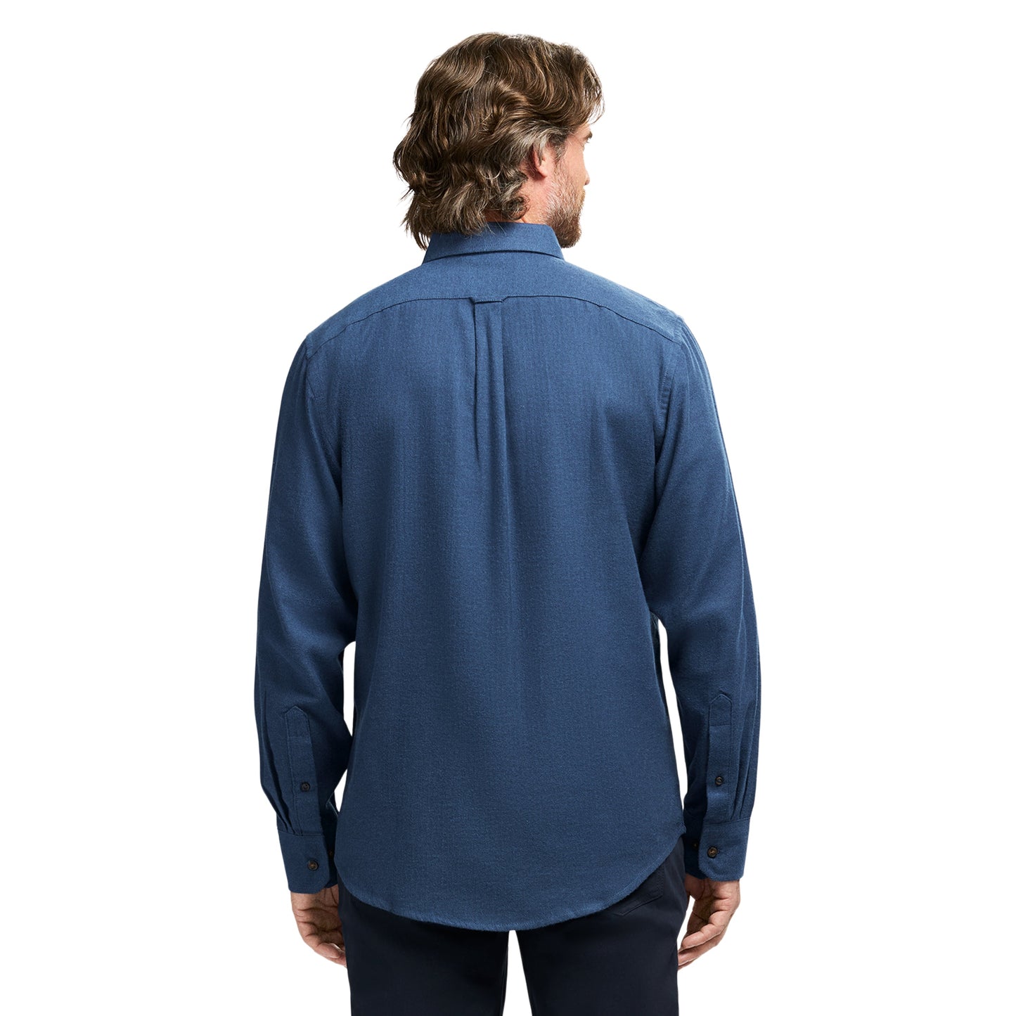 Izod Stratton Flannel Long Sleeve Button Down Shirt - True Navy