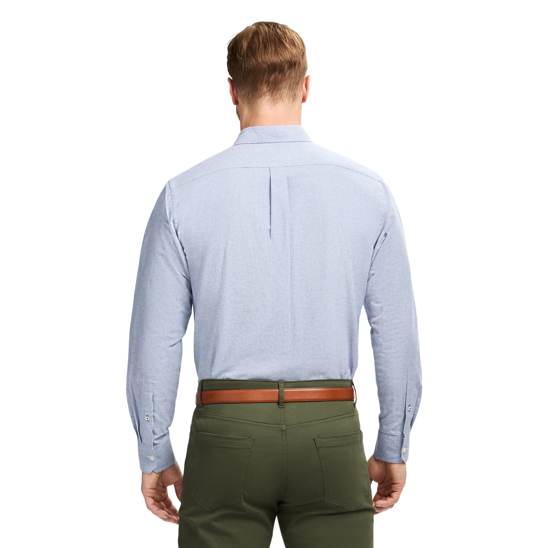 Izod Oxford Long Sleeve Button Down Shirt - Th Cobalt
