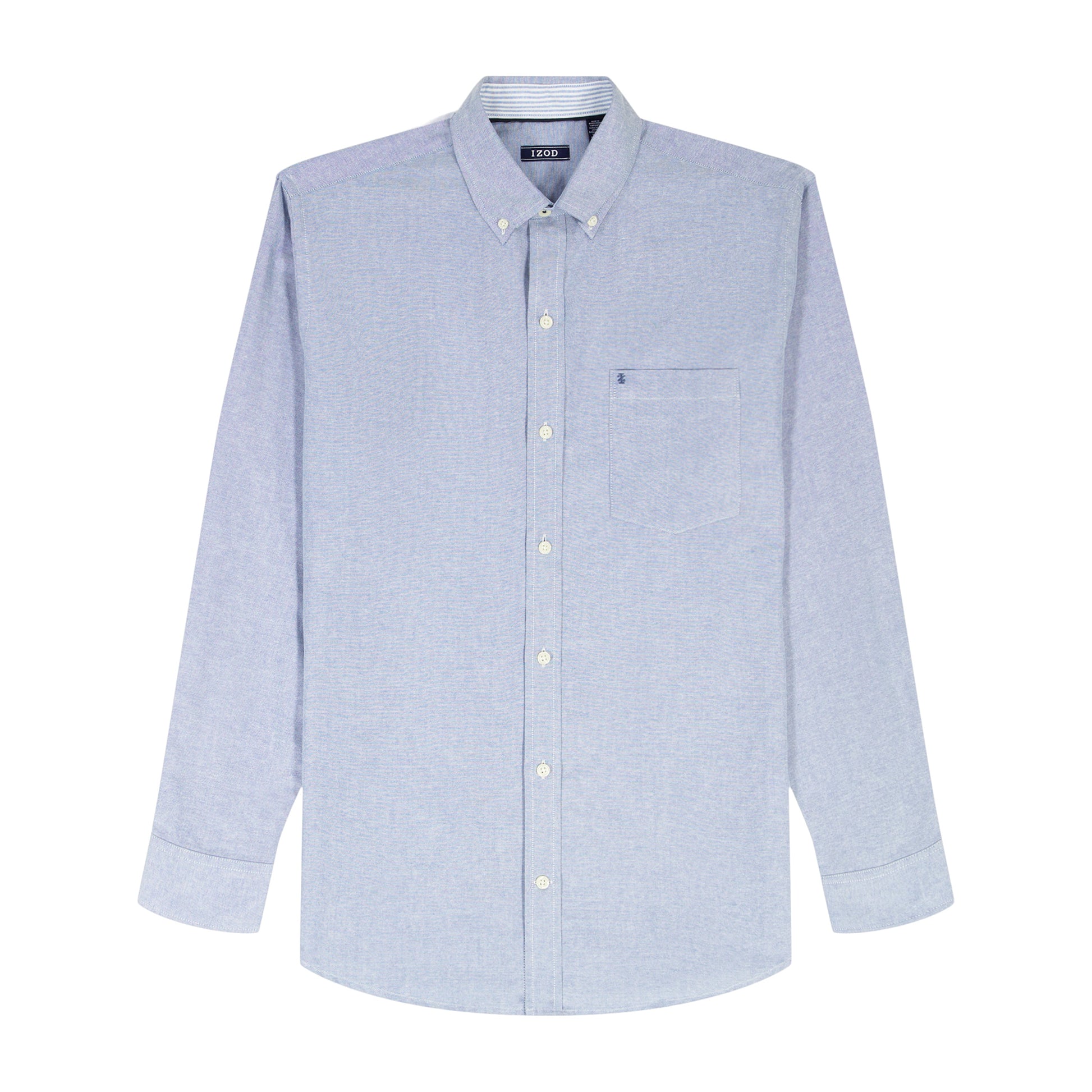 Izod Oxford Long Sleeve Button Down Shirt - Th Cobalt