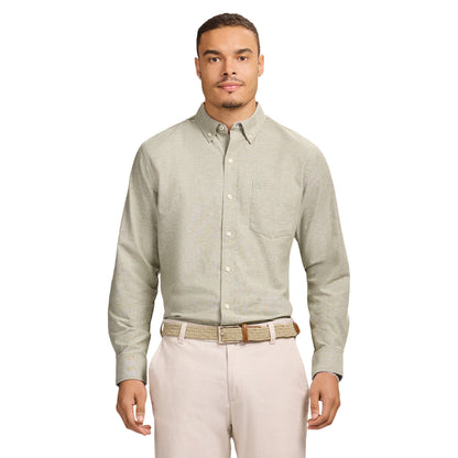 Izod Oxford Long Sleeve Button Down Shirt - Thyme