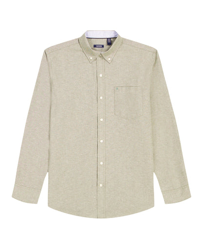 Izod Oxford Long Sleeve Button Down Shirt - Thyme