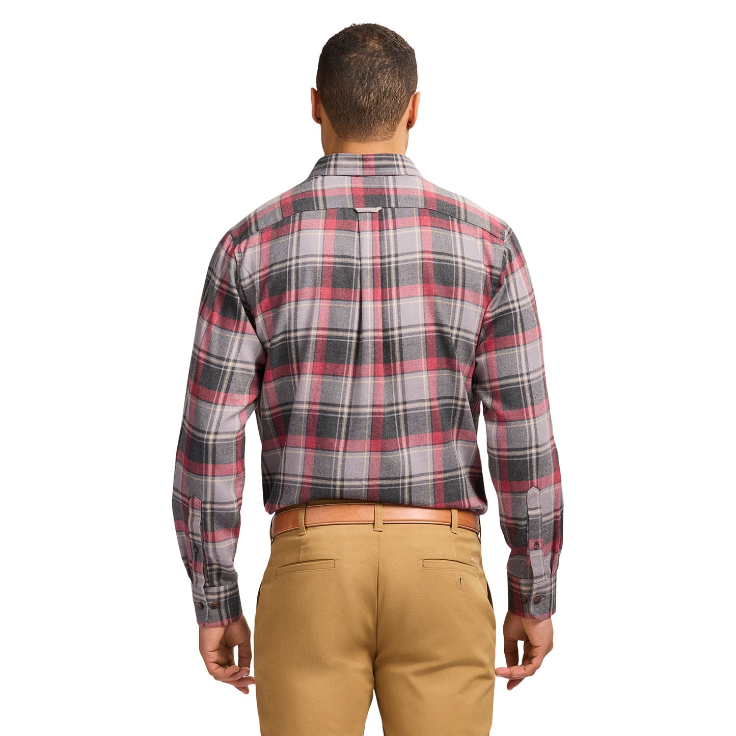 Izod Stratton Flannel Long Sleeve Button Down Shirt - Night Owl
