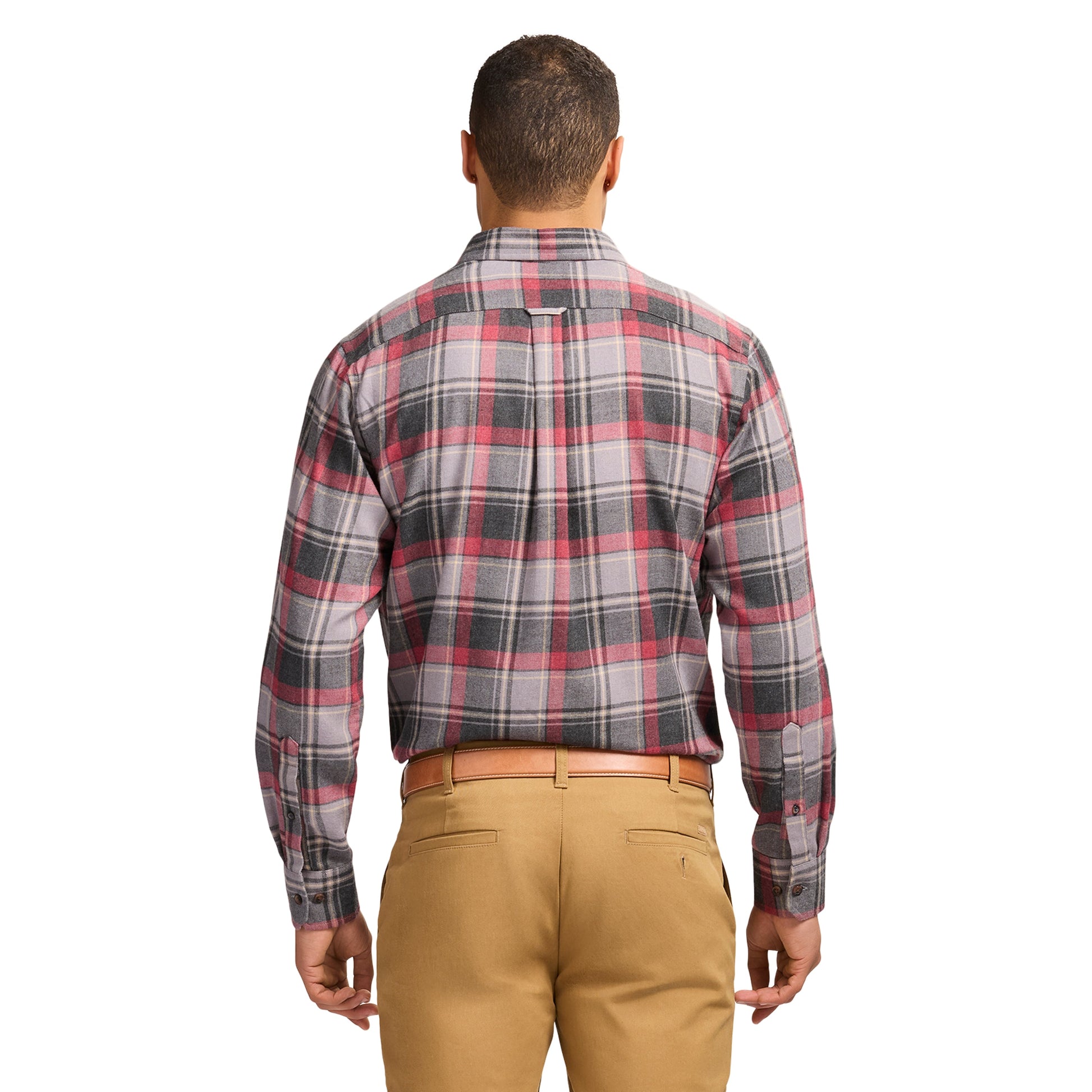 Izod Stratton Flannel Long Sleeve Button Down Shirt - Night Owl
