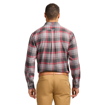 Izod Stratton Flannel Long Sleeve Button Down Shirt - Night Owl