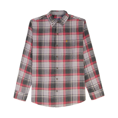 Izod Stratton Flannel Long Sleeve Button Down Shirt - Night Owl