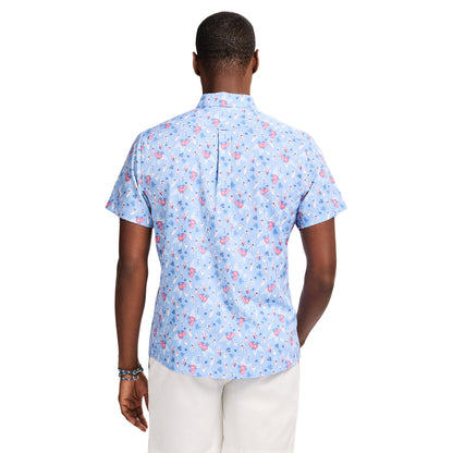 Izod Breeze Short Sleeve Button Down  - Della Robbia Blue