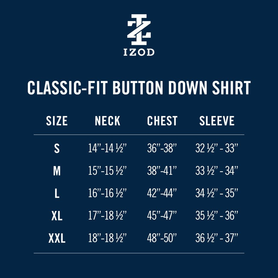 Izod Performance Comfort L/S Plaid Shirt - Deep Sea