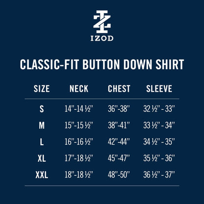 Izod Performance Comfort L/S Plaid Shirt - Deep Sea