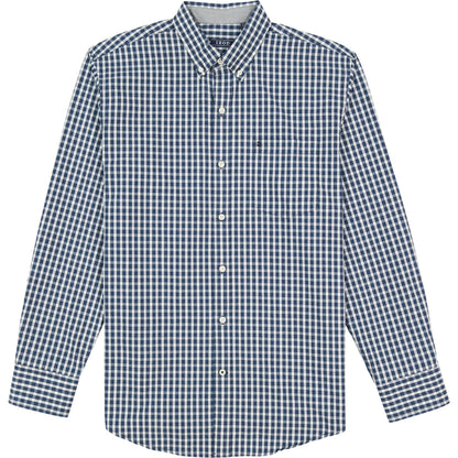 Izod Performance Comfort L/S Plaid Shirt - Black