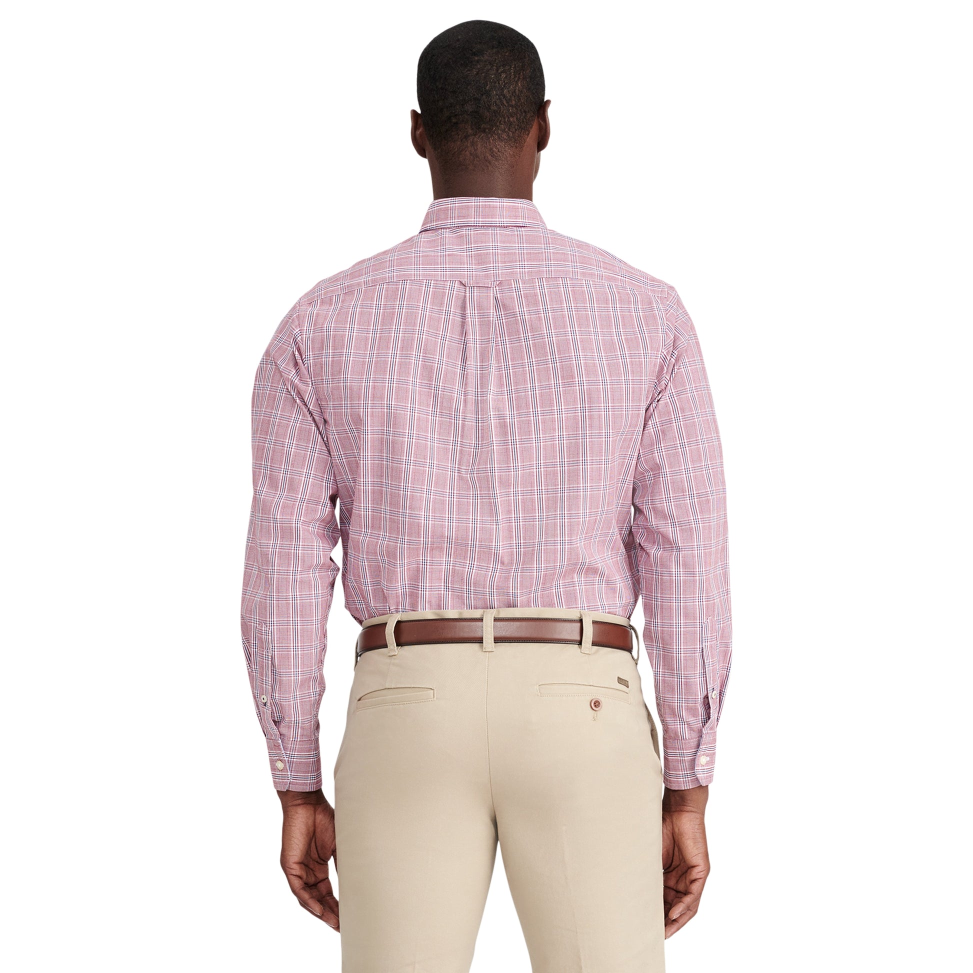 Izod Performance Comfort L/S Plaid Shirt - Biking Red