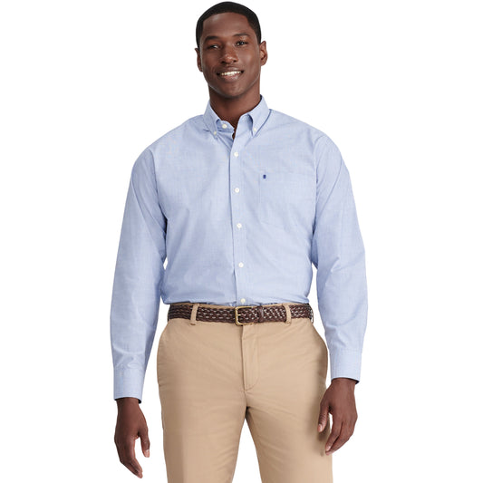 Izod Performance Comfort L/S Shirt - Mazarine Blue