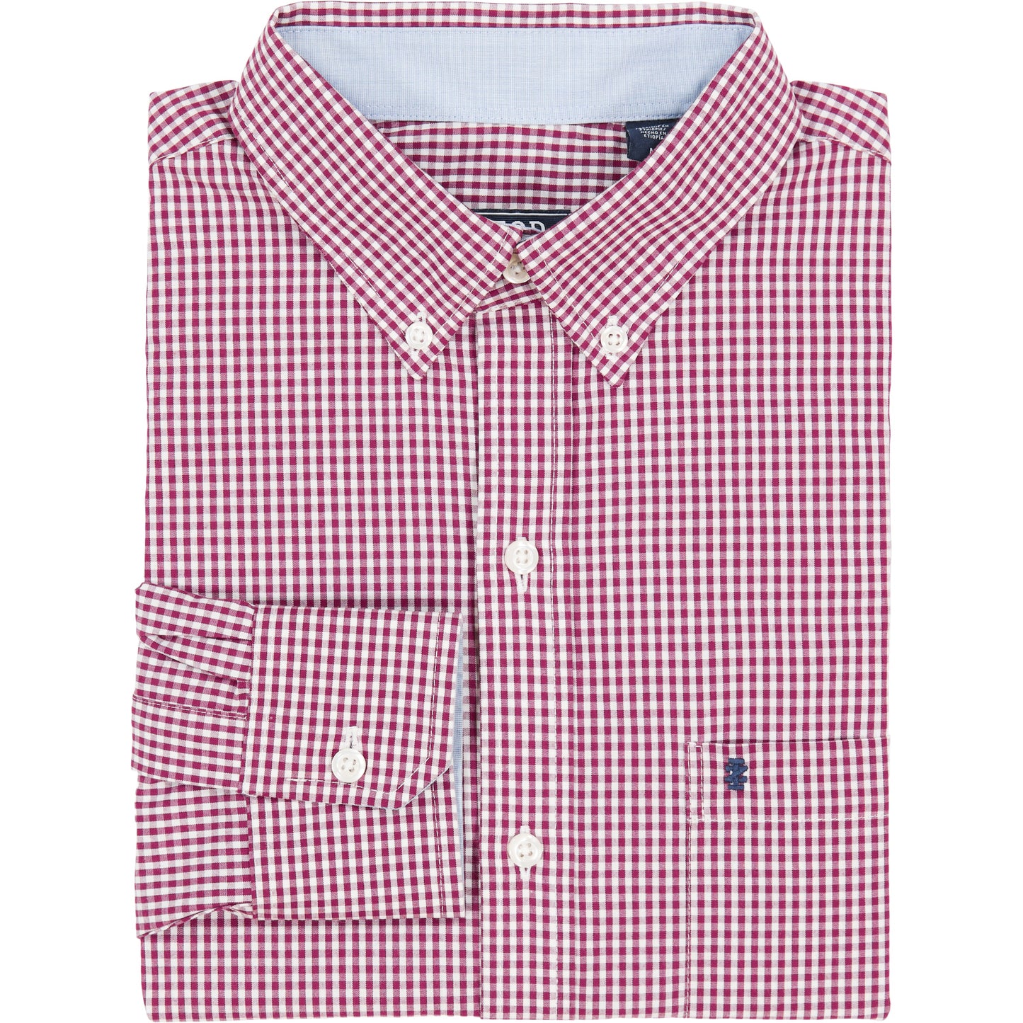 Izod Performance Comfort L/S Gingham Shirt - Biking Red