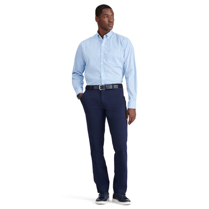 Izod Performance Comfort L/S Gingham Shirt - Blue Revival