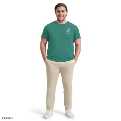 Izod BIG & TALL SALTWATER SHORT SLEEVE GRAPHIC TEE - SMOKE PINE