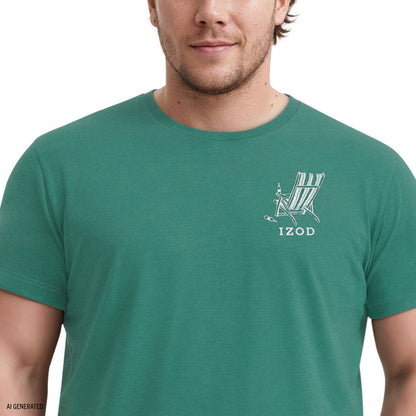 Izod BIG & TALL SALTWATER SHORT SLEEVE GRAPHIC TEE - SMOKE PINE