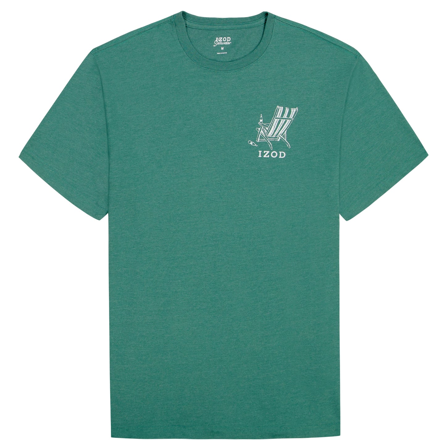 Izod BIG & TALL SALTWATER SHORT SLEEVE GRAPHIC TEE - SMOKE PINE