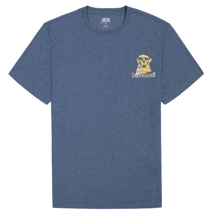 Izod BIG & TALL SALTWATER SHORT SLEEVE GRAPHIC TEE - SARGASSO SEA