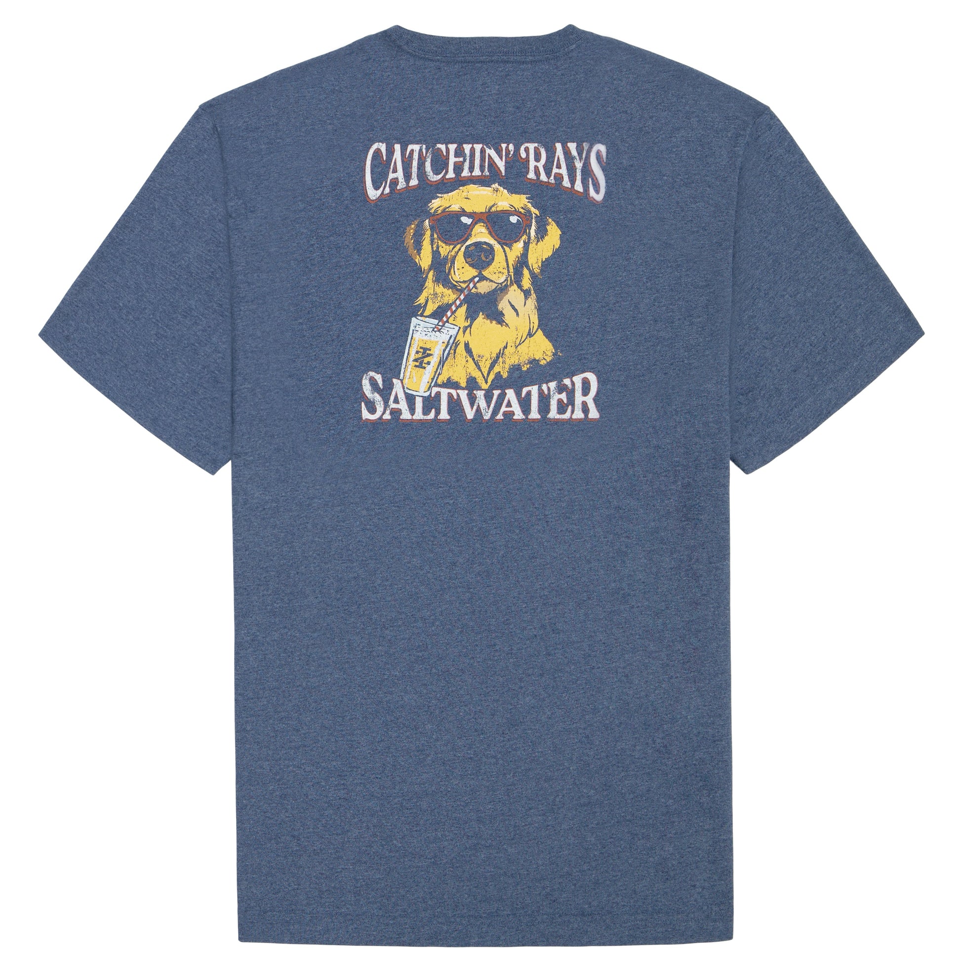 Izod BIG & TALL SALTWATER SHORT SLEEVE GRAPHIC TEE - SARGASSO SEA