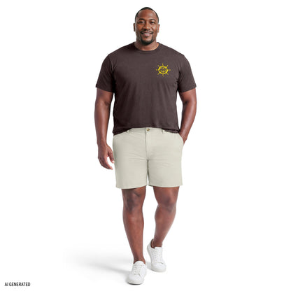 Izod BIG & TALL SALTWATER SHORT SLEEVE GRAPHIC TEE - BLACK COFFEE