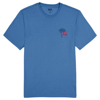 Izod BIG & TALL SALTWATER SHORT SLEEVE GRAPHIC TEE - REGATTA