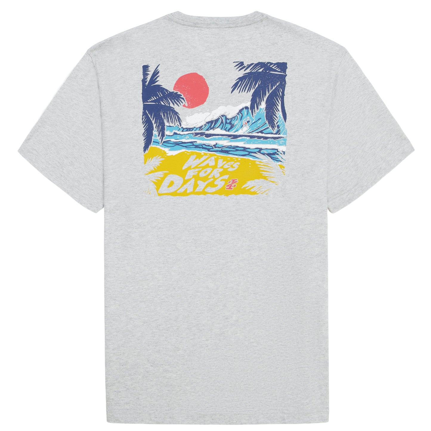 Izod BIG & TALL SALTWATER SHORT SLEEVE GRAPHIC TEE - HARBOR MIST