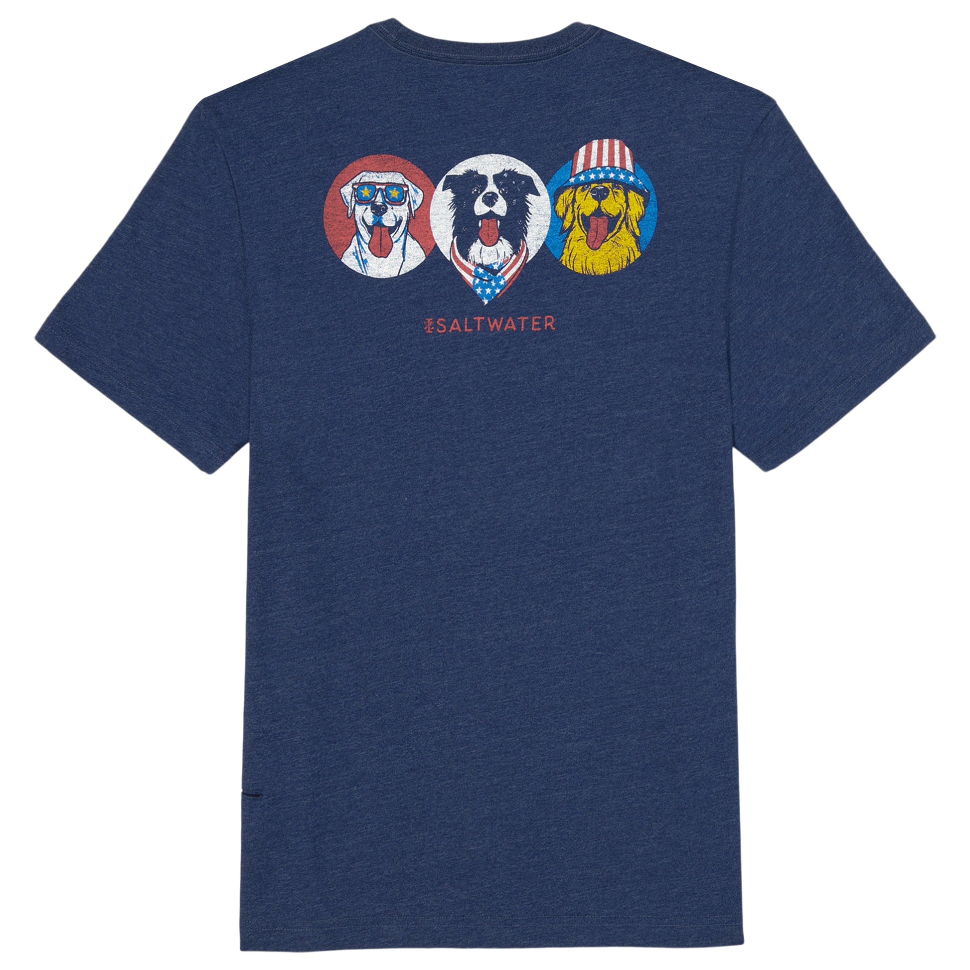 Izod BIG & TALL SALTWATER SHORT SLEEVE GRAPHIC TEE - MEDIEVAL BLUE