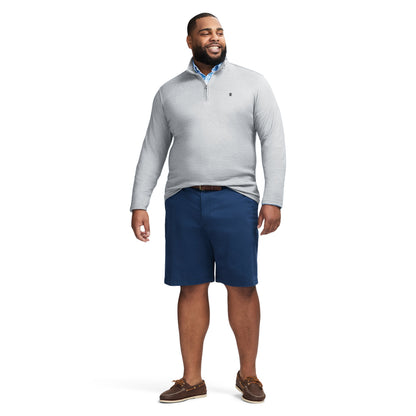 Izod Big & Tall Performance Comfort Quarter Zip - Smoked Pearl