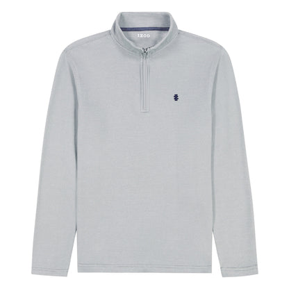 Izod Big & Tall Performance Comfort Quarter Zip - Smoked Pearl