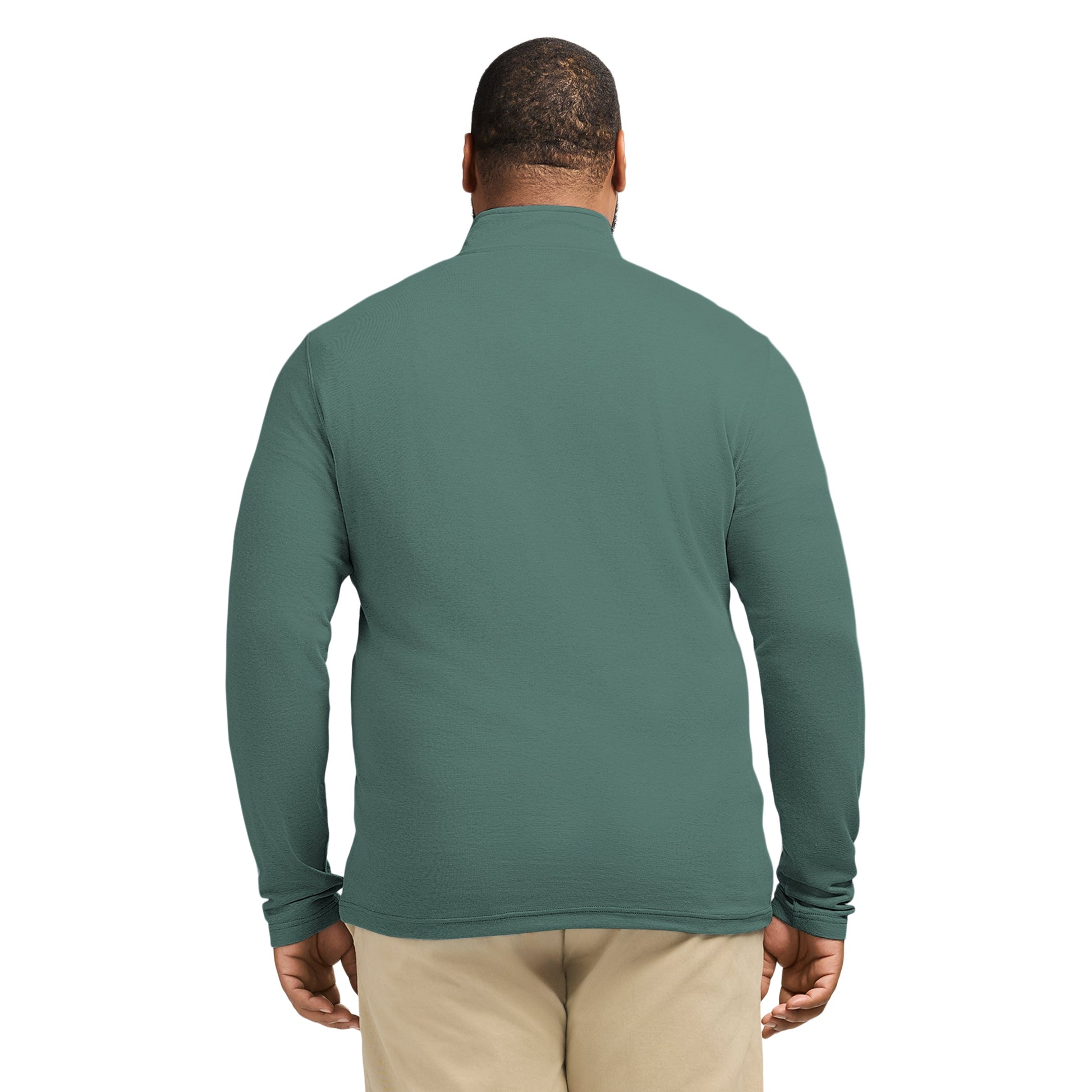Izod Big & Tall Performance Comfort Striped Quarter Zip - Forest