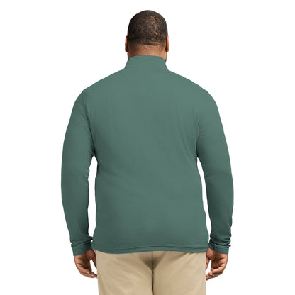Izod Big & Tall Performance Comfort Striped Quarter Zip - Forest