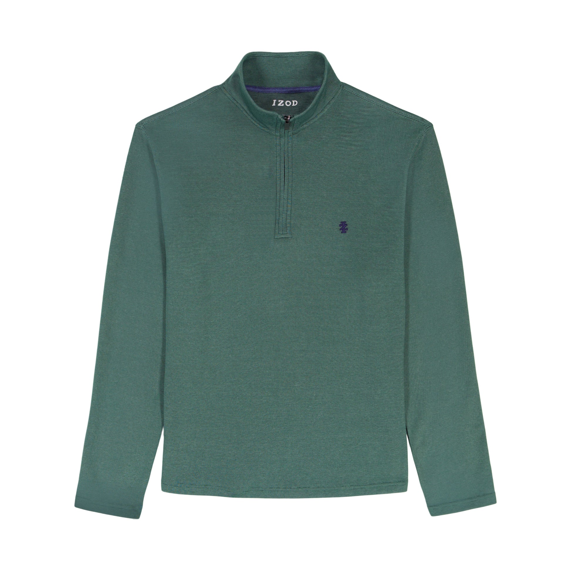 Izod Big & Tall Performance Comfort Striped Quarter Zip - Forest