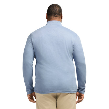Izod Big & Tall Performance Comfort Striped Quarter Zip - Blue