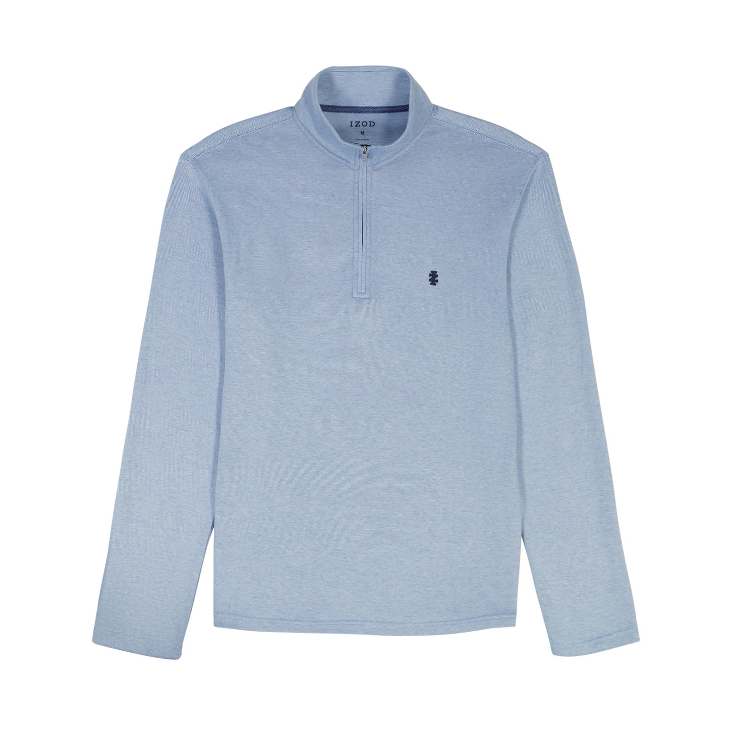 Izod Big & Tall Performance Comfort Striped Quarter Zip - Blue