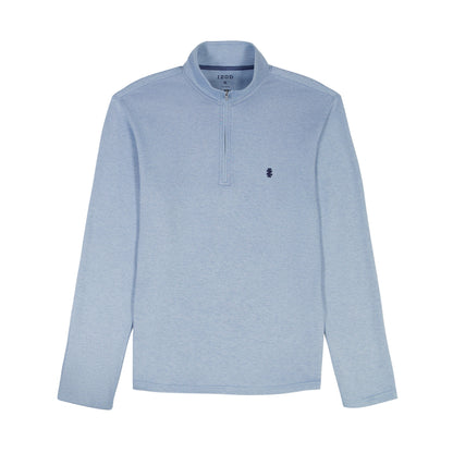 Izod Big & Tall Performance Comfort Striped Quarter Zip - Blue