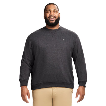 Izod Big & Tall Advantage Performance Crewneck Fleece - Black