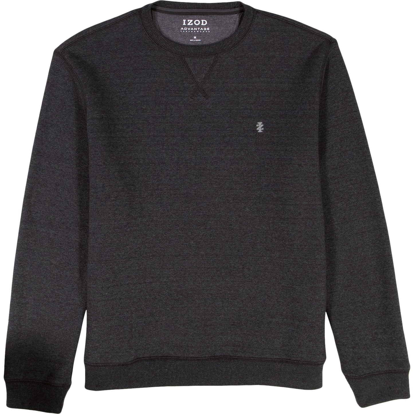 Izod Big & Tall Advantage Performance Crewneck Fleece - Black