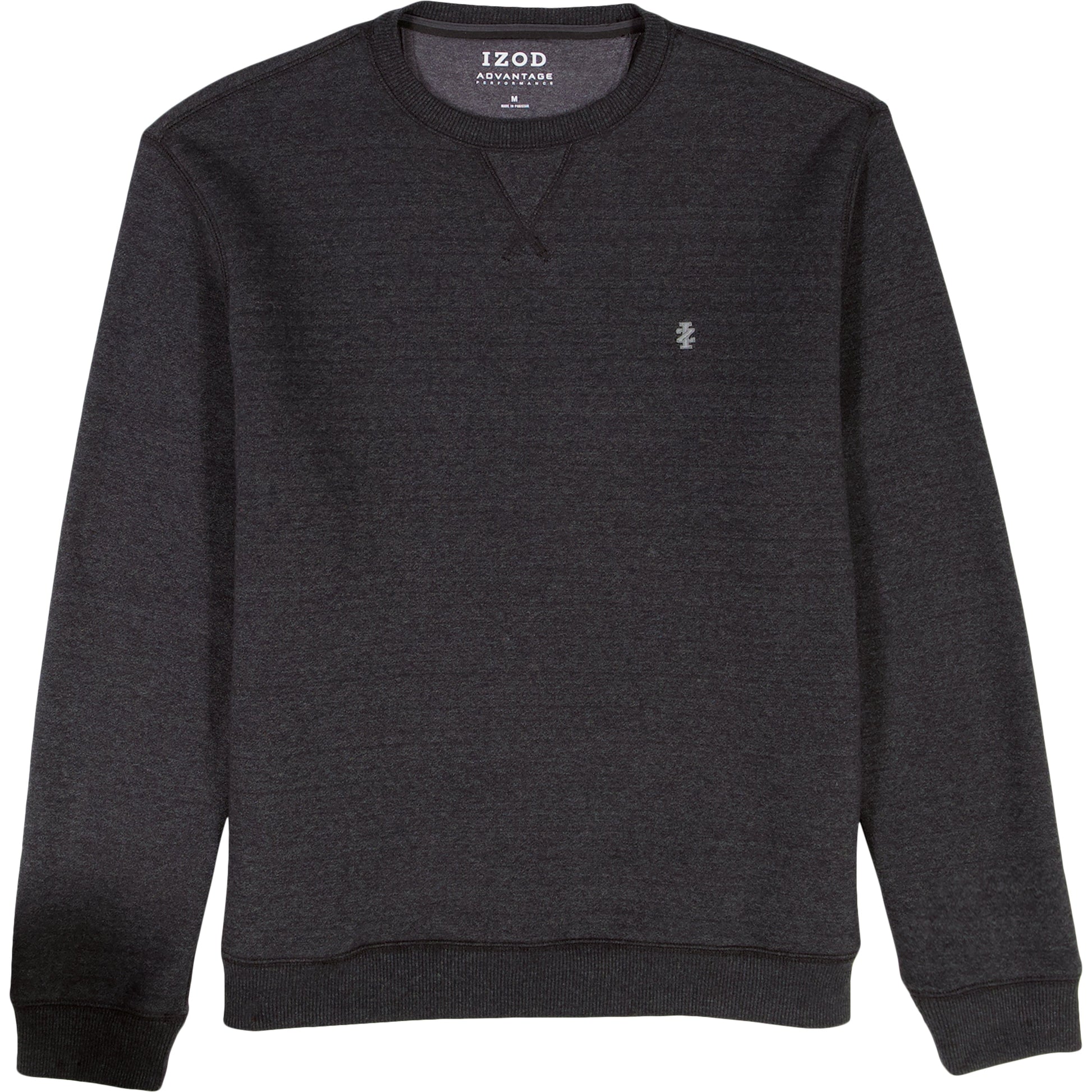 Izod Big & Tall Advantage Performance Crewneck Fleece - Black