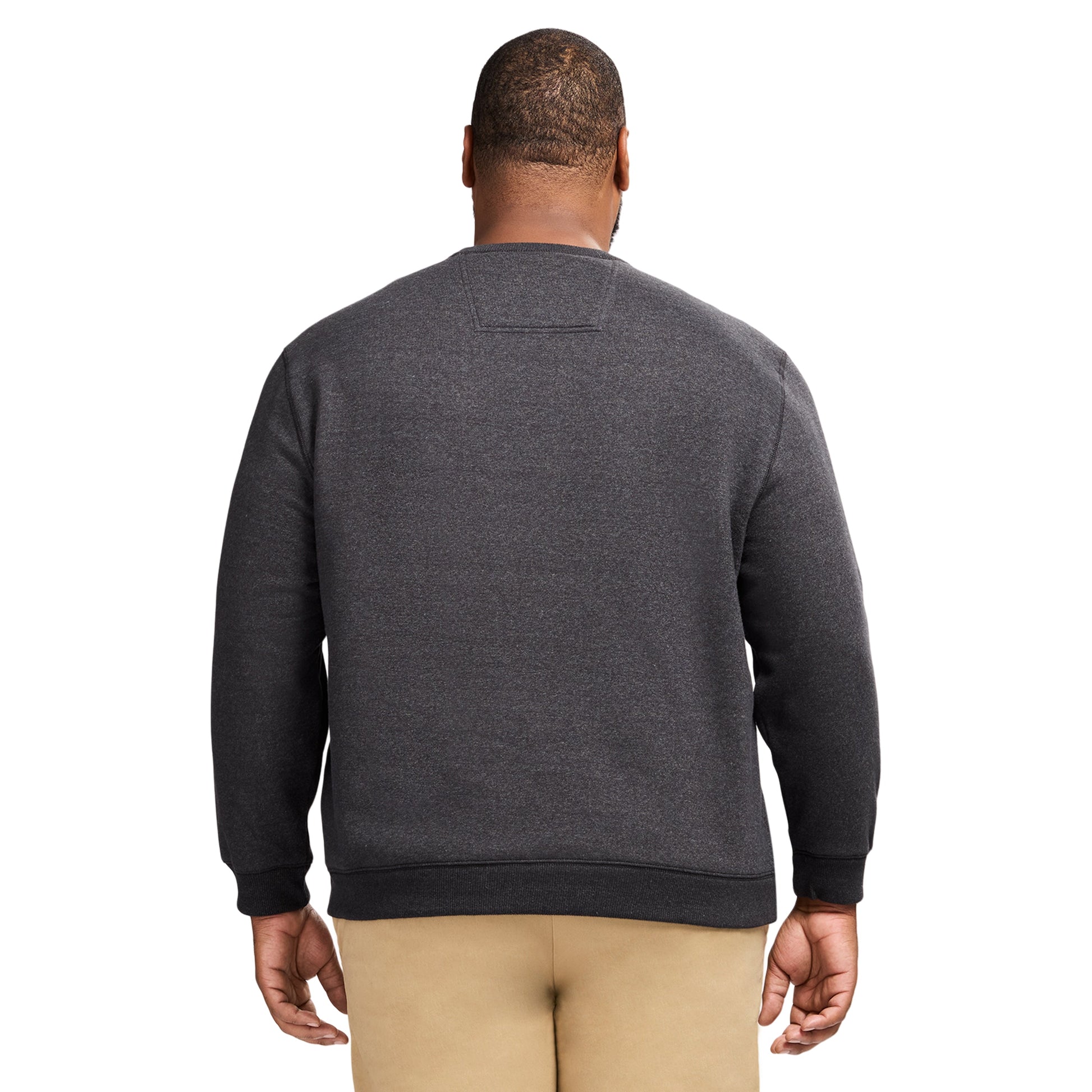Izod Big & Tall Advantage Performance Crewneck Fleece - Black