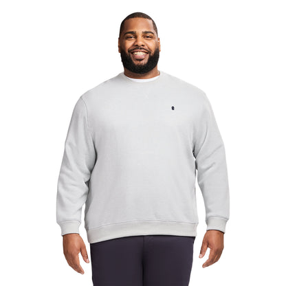 Izod Big & Tall Advantage Performance Crewneck Fleece - Lt Grey Hthr